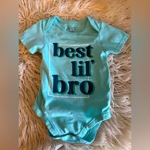 The Children's Place Aqua 'Best Lil' Bro' Bodysuit